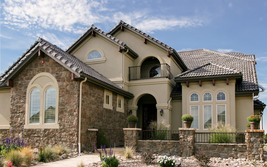 buff moss on exterior of home