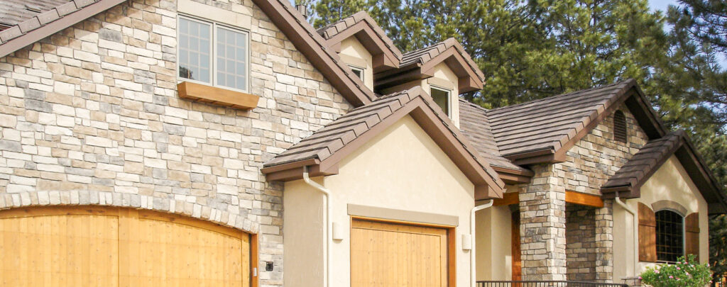 cobble on exterior of home