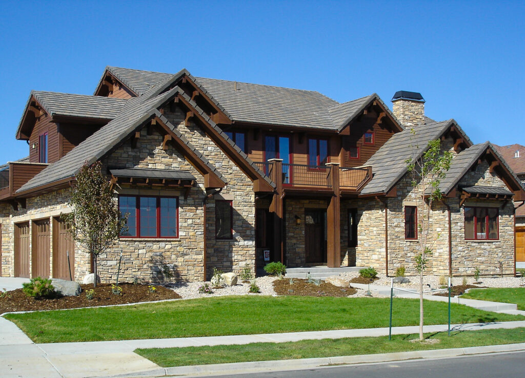 cobble on exterior of home