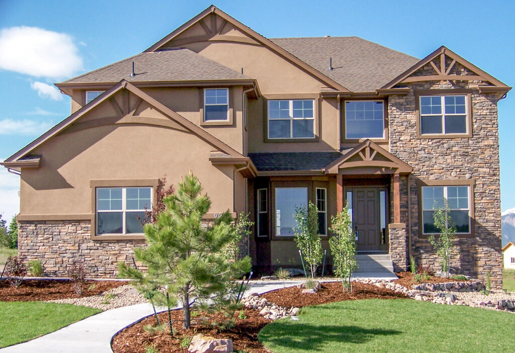 ledge stone on exterior of home