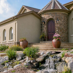 natural stone on home