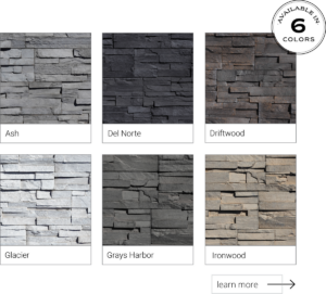 new Sunset Stone 6" stacked stone swatches, available in 6 colors