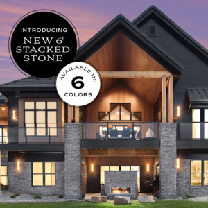 sunset stone 6" stacked stone on home